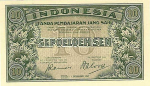 Indonesia P-31 10 Sen 01.12.1947