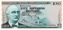 Iceland P-40 100 Korun L 1957