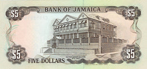 Jamaica / P-70d / 5 Dollars / 01.07.1991