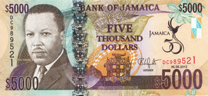 Jamaica / P-93 / 5'000 Dollars / 06.08.2012 / COMMEMORATIVE
