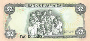 Jamaica / P-69e / 2 Dollars / 01.02.1993