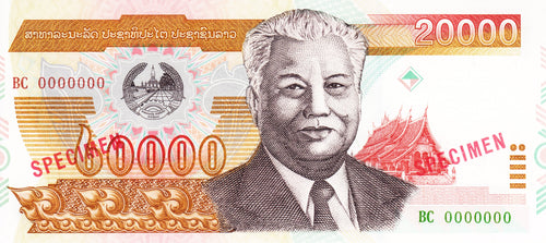 Lao / P-36as / 20'000 Kip / 2002 / SPECIMEN