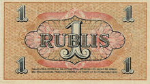 Latvia / P-R1 / 1 Rublis / 1919