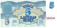 Latvia / P-37 / 5 Rublei / 1992
