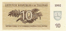 Lithuania / P-40 / 10 (Talonas) / 1992