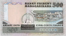 Madagascar / P-071b / 500 Francs = 100 Ariary / ND (1988-93)