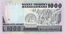 Madagascar / P-072 / 1000 Francs = 200 Ariary / ND (1988-93)