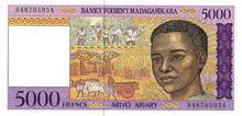 Madagascar P-78b 5'000 Franccs ND (1995)