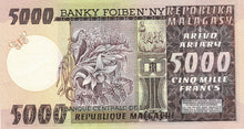 Madagascar / P-066a / 5'000 Francs = 1000 Ariary / ND (1974-75)