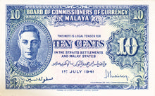 Malaya / P-8 / 10 Cents / 01.07.1941 (1945)