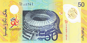 Malaysia / P-45 / 50 Ringgit / 1998 / COMMEMORATIVE / POLYMER-PLASTIC