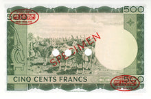 Mali / P-08s / 500 Francs / 22.09.1960 / SPECIMEN