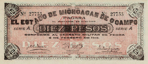 Mexico P-S883 10 Pesos 05.02.1915
