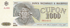 Moldova P-3 1000 Cupon 1993