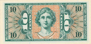 United States / P-M37a / 10 Cents / ND (1958) / MPC
