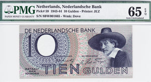 Netherlands / P-59 / 10 Gulden / 07.02.1944