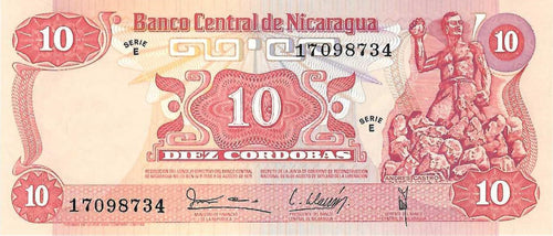 Nicaragua P-134 10 Cordobas D 1979