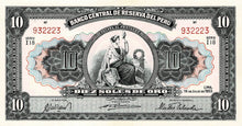 Peru P-71 10 Soles 16.07.1953