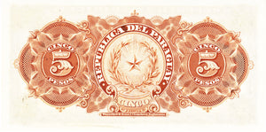 Paraguay / P-156 / 5 Pesos / 1907