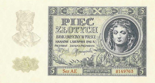 Poland P-101 5 Zlotych 01.08.1941
