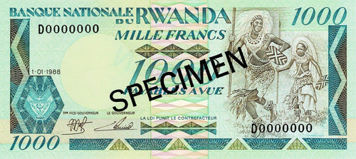 Rwanda P-21s 1000 Francs 01.01.1988