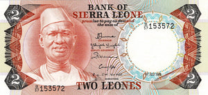 Sierra Leone P-6f 2 Leones 01.07.1983