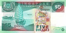 Singapore P-19 5 Dollars ND (1989)