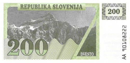 Slovenia P-7a 200 (Tolarjev) (19)90