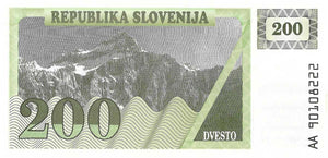 Slovenia P-7a 200 (Tolarjev) (19)90
