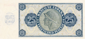 Spain / P-099a / 25 Pesetas / 21.11.1936