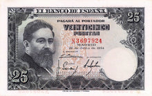 Spain P-147a 25 Pesetas 22.07.1954