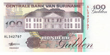 Suriname P-139b 100 Gulden 10.02.1998