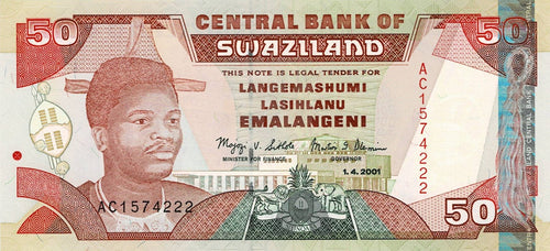 Swaziland P-31a 50 Emalangeni  01.04.2001