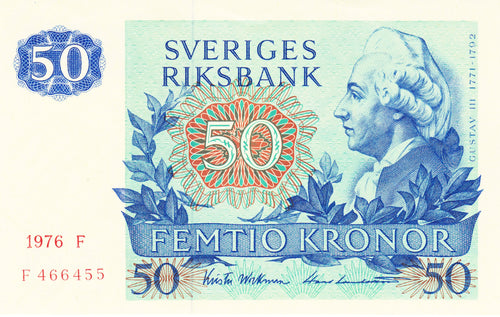 Sweden P-53b 50 Kronor 1976