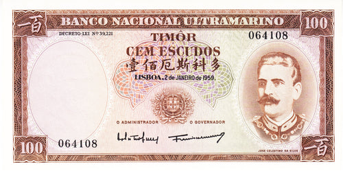 Timor / P-24 / 100 Escudos / 02.01.1959