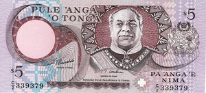 Tonga P-33c 5 Pa'anga ND (1995)