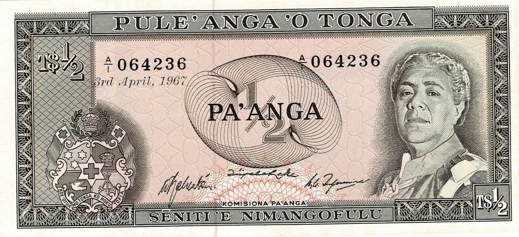 Tonga P-13a 1/2 Pa'anga 03.04.1967