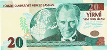 Turkey P-219 20 New Lira 2005