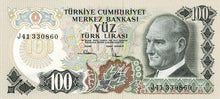 Turkey P-189c 100 Lira L 1970 (15.05.1972)