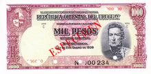 Uruguay P-41s 1000 Pesos L 1939