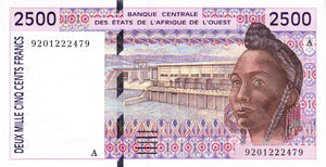 West African States P-112Aa 2'500 Francs (19)92