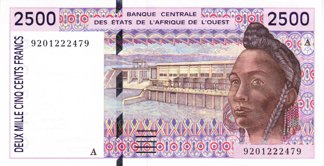 West African States P-112Aa 2'500 Francs (19)92