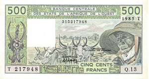 West African States  P-806Th 500 Francs 1985