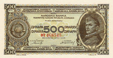 Yugoslavia P-66b 500 Dinara 01.05.1946