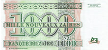 Zaire / P-67a / 1000 Nouveaux Zaires / 30.01.1995
