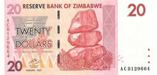 Zimbabwe P-68 20 Dollars 2007