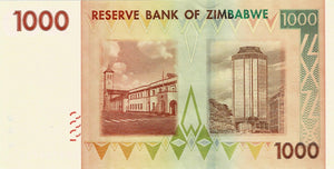 Zimbabwe / P-71 / 1000 Dollars / 2007 (2008)