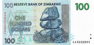 Zimbabwe P-69 100 Dollars 2007 (2008)