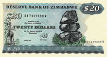 Zimbabwe P-4d 20 Dollars 1994