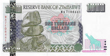Zimbabwe P-12 1000 Dollars 2003